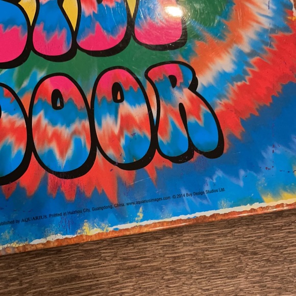 hippie trippy tie dye 70s wall decor hippies use side door - Picture 4 of 6
